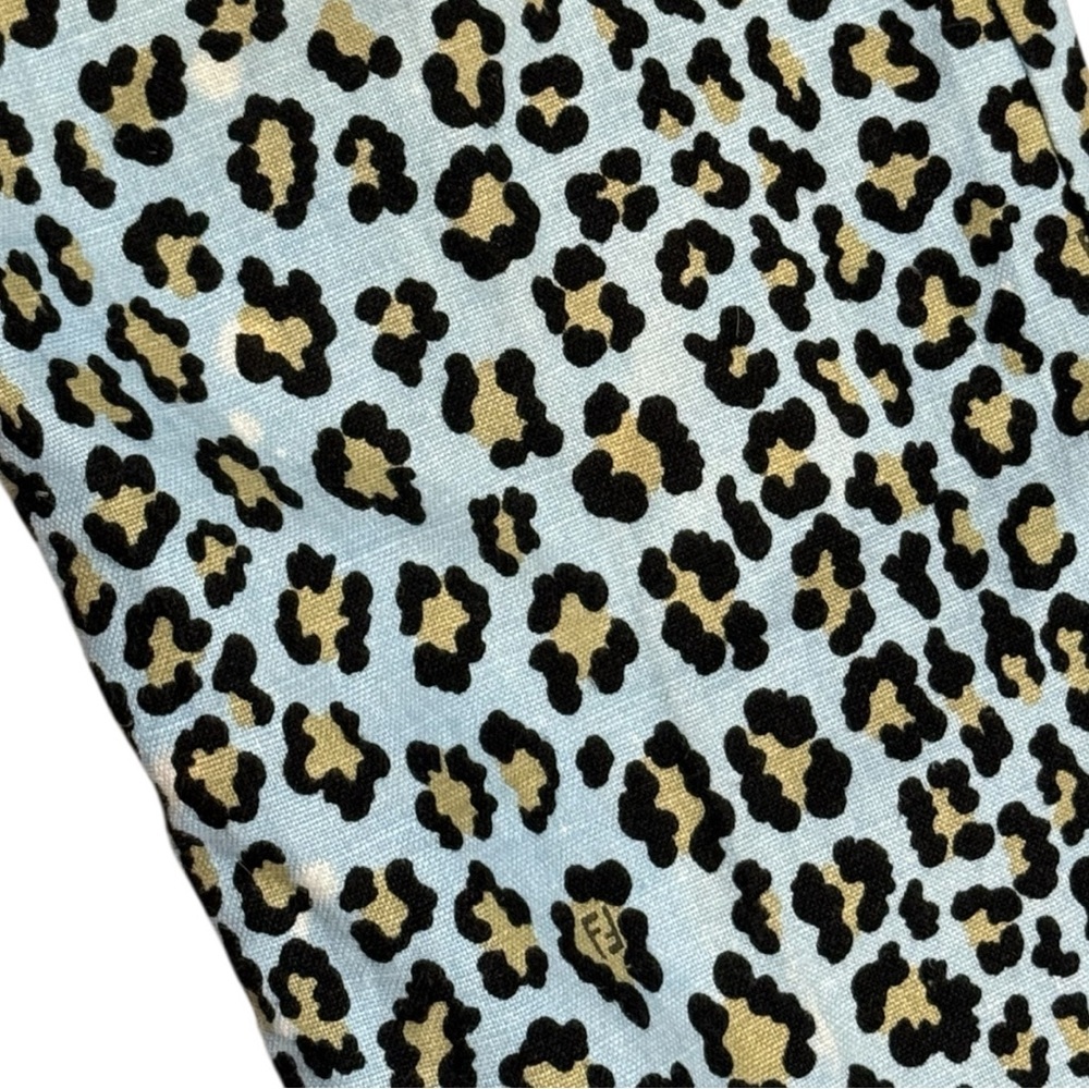 Fendi Vintage Leopard Print Pants Blue/Black/Gold Women’s - Picture 4 of 15